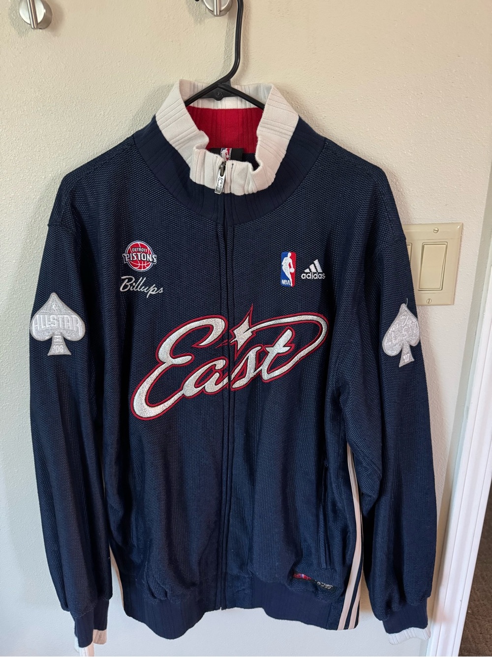adidas Navy East Embroidered NBA Track Jacket